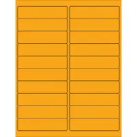 Tape Logic® Rectangle Laser Labels, 4" x 1", Fluorescent Orange, 2000/Case