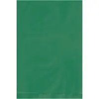 Flat Poly Bags, 2 Mil, 4" x 6", Green, 1000/Case