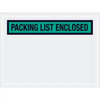 Tape Logic® "Packing List Enclosed" Envelopes, 4 1/2" x 6", Green, 1000/Case