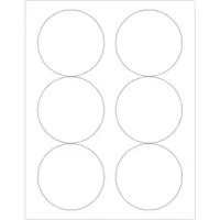 Tape Logic® Laser Labels, 3.33" Circle, White, 600/Case