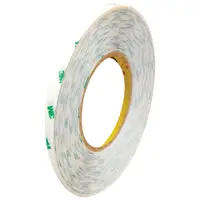 3M™ 9082 Adhesive Transfer Tape, Hand Rolls, 2.0 Mil, 1/4" x 60 yds., Clear, 36/Case