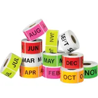 Tape Logic® Easy Order Packs, Months Of The Year, 2" x 3", Assorted Colors, 12/Case