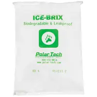 Ice-Brix™ Biodegradable Packs, 6 oz., 5 1/2" x 4" x 3/4", White, 96/Case