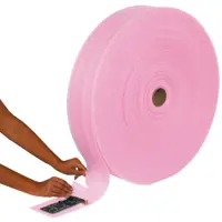 Perforated Anti-Static Air Foam Rolls, 1/8" x 6" x 550', Pink, 12/Each