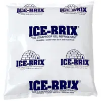 Ice-Brix™ Cold Packs, 8" x 8" x 1-1/2", White, 9/Case