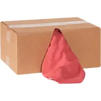Box of Shop Towel Rags, 14" x 14", Red, 60/Case, 5 Lbs/Case