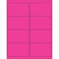 Tape Logic® Rectangle Laser Labels, 4" x 2 1/2", Fluorescent Pink, 800/Case