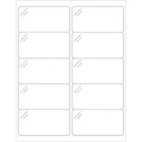 Tape Logic® Rectangle Laser Labels, 4" x 2", Crystal Clear, 1000/Case