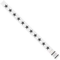 Tyvek® Wristbands, 3/4" x 10", White Stars, 500/Case