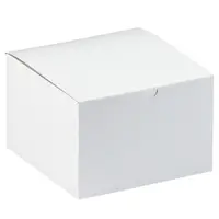 Gift Boxes, 6" x 6" x 4", White, 100/Case