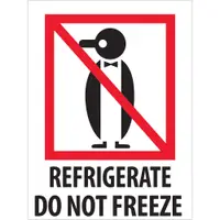 Tape Logic® Labels, "Refrigerate - Do Not Freeze", 3" x 4", Red/White/Black, 500/Roll