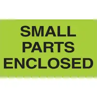 Tape Logic® Labels, "Small Parts Enclosed", 3" x 5", Fluorescent Green, 500/Roll