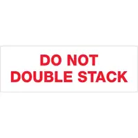 Tape Logic® Pre-Printed Carton Sealing Tape "Do Not Double Stack..", 2.2 Mil, 3" x 110 yds, Red/White, 24/Case