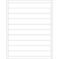 Plastic Label Holder Insert Cards, 1" x 8", White, 500/Case