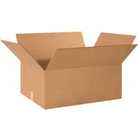 Corrugated Boxes, 24" x 18" x 10", Kraft, 10/Bundle; 120/Skid