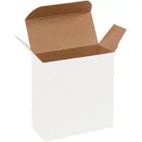 Reverse Tuck Folding Cartons, 3 5/16" x 1 1/2" x 3 5/16", White, 1000/Case