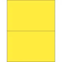 8 1/2 x 5 1/2" Yellow Rectangle Laser Labels 100 SHEETS