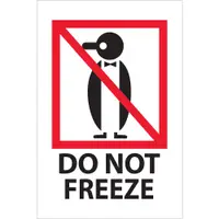 Tape Logic® Labels, "Do Not Freeze", 4 x 6", Red/White/Black, 500/Roll