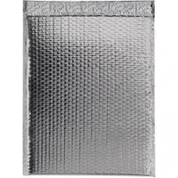 Glamour Bubble Mailers, 13" x 17 1/2", Silver, 100/Case