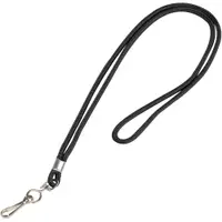 Standard Lanyard with Hook, 36", Black, 24/Case