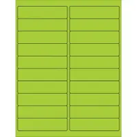 Tape Logic® Rectangle Laser Labels, 4" x 1", Fluorescent Green, 2000/Case