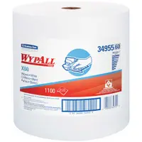 Kimberly Clark® WypALL® X60 Industrial Jumbo Roll Wipers, 12.5" x 13.4", White, 1100/Case