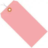 Shipping Tags, Pre-Wired, 13 Pt., 6 1/4" x 3 1/8", Pink, 1000/Case