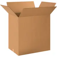 Corrugated Boxes, 24" x 18" x 24", Kraft, 10/Bundle; 120/Skid
