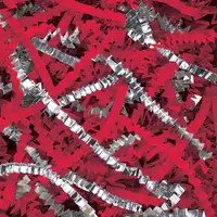 Crinkle Paper Blend, Red/Silver Metallic, 10 Lbs./Case