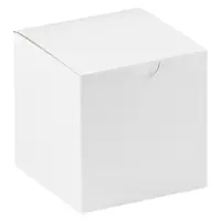 Gift Boxes, 4" x 4" x 4", White, 100/Case