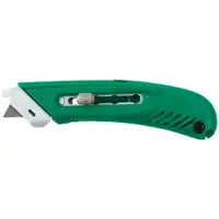 S4™ Safety Cutter Utility Knife, Right Handed, Green, 12/Case