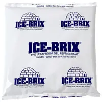 Ice-Brix™ Cold Packs, 6" x 5-3/4" x 1", White, 24/Case