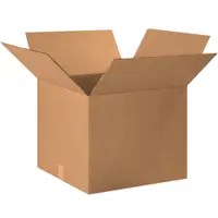 Double Wall Boxes, 20" x 20" x 16", Kraft, 10/Bundle; 90/Skid