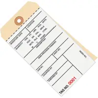 Inventory Tags, 2 Part Carbonless # 8, (8000-8499), 6 1/4" x 3 1/8", White/Manila, 500/Case
