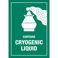 Tape Logic® Air Specialty Labels, "Contains Cryogenic Liquid", 3" x 4 1/4", Green/White, 500/Roll