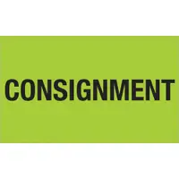 Tape Logic® Labels, "Consignment", 3" x 5", Fluorescent Green, 500/Roll