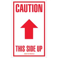 Tape Logic® Labels, "Caution - This Side Up", Arrow, 3" x 5", Red/White, 500/Roll