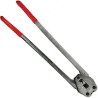 Double Notch Steel Strapping Sealer, 3/4", Black/Red, 1/Case