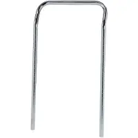 U-Handles for Heavy-Duty Wire Carts, 24", Silver, 2/Case