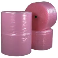 Perforated Anti-Static Air Bubble Rolls, 1/2" x 48" x 250', Pink, 1/Each