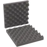Convoluted Foam Sets, 10" x 10" x 2", Charcoal, 24/Sets per Case