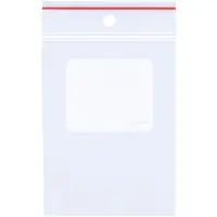 Minigrip® White Block 4 Mil Reclosable Poly Bags w/Hang Holes, 5" x 8", Clear, 1000/Case