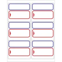 Blank To/From Labels - Red/Blue 100 SHEETS