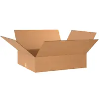 Corrugated Boxes, 25 1/4" x 23" x 5", Kraft, 15/Bundle; 150/Skid