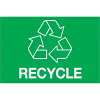 Tape Logic® Rectangle Labels, "Recycle", 2" x 3", Green, 500/Roll
