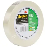 3M™ 893 Strapping Tape, 6.0 Mil, 3/4" x 60 yds., Clear, 12/Case