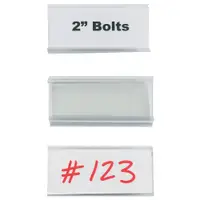 Wire-Rac™ Snap-On Label Holders, 3" x 1 5/16", Clear, 25/Case