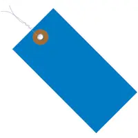 Tyvek® Shipping Tags, Pre-Wired, 2 3/4" x 1 3/8", Blue, 100/Case