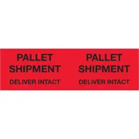 Tape Logic® Labels, "Pallet Shipment Deliver Intact", 3" x 10", Fluorescent Red, 500/Roll