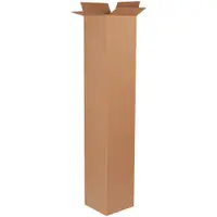 Tall Corrugated Boxes, 12" x 12" x 72", Kraft, 10/Bundle; 120/Skid